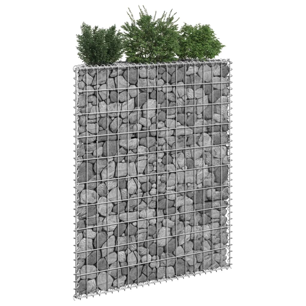 Gabion plantenbak trapezium 80x20x100 cm gegalvaniseerd staal is nu te koop bij PeponiXL, paradijselijk wonen!