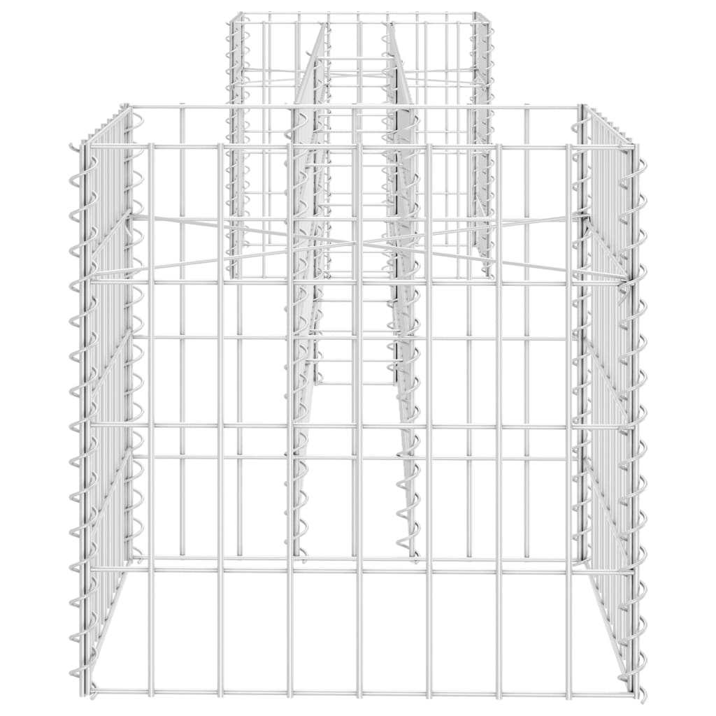 Gabion plantenbak H-vormig 260x40x40 cm staaldraad is nu te koop bij PeponiXL, paradijselijk wonen!