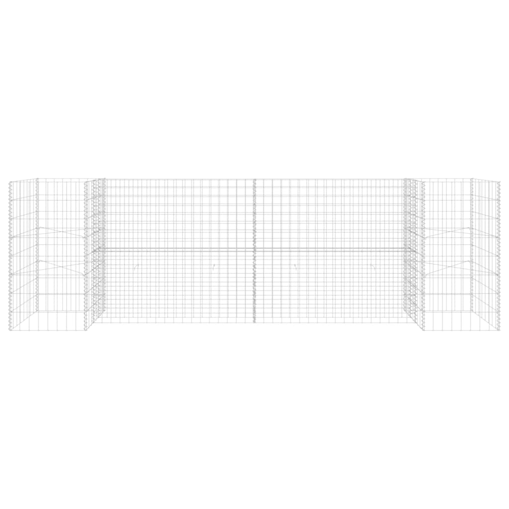 Gabion plantenbak H-vormig 260x40x80 cm staaldraad is nu te koop bij PeponiXL, paradijselijk wonen!