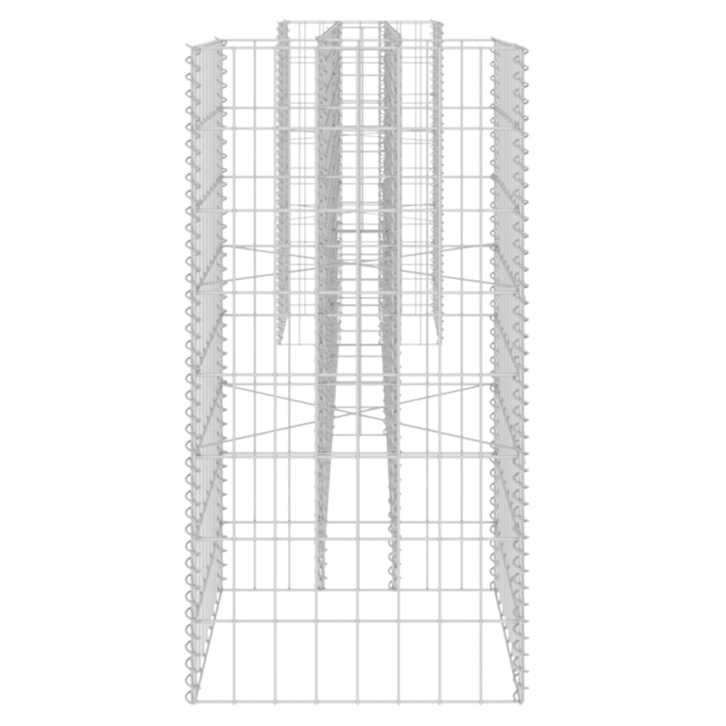 Gabion plantenbak H-vormig 260x40x80 cm staaldraad is nu te koop bij PeponiXL, paradijselijk wonen!