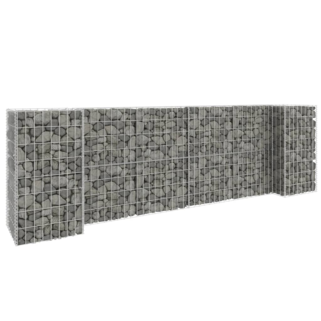 Gabion plantenbak H-vormig 260x40x80 cm staaldraad is nu te koop bij PeponiXL, paradijselijk wonen!