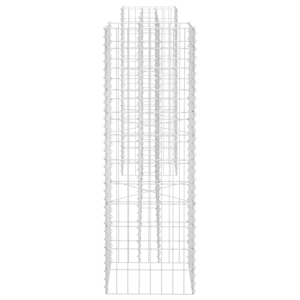 Gabion plantenbak H-vormig 260x40x120 cm staaldraad is nu te koop bij PeponiXL, paradijselijk wonen!