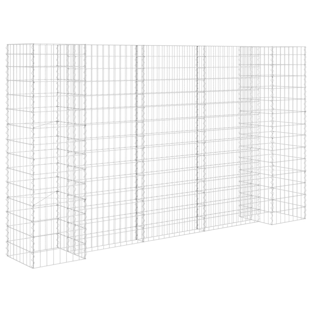 Gabion plantenbak H-vormig 260x40x150 cm staaldraad is nu te koop bij PeponiXL, paradijselijk wonen!