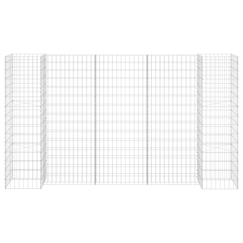 Gabion plantenbak H-vormig 260x40x150 cm staaldraad is nu te koop bij PeponiXL, paradijselijk wonen!