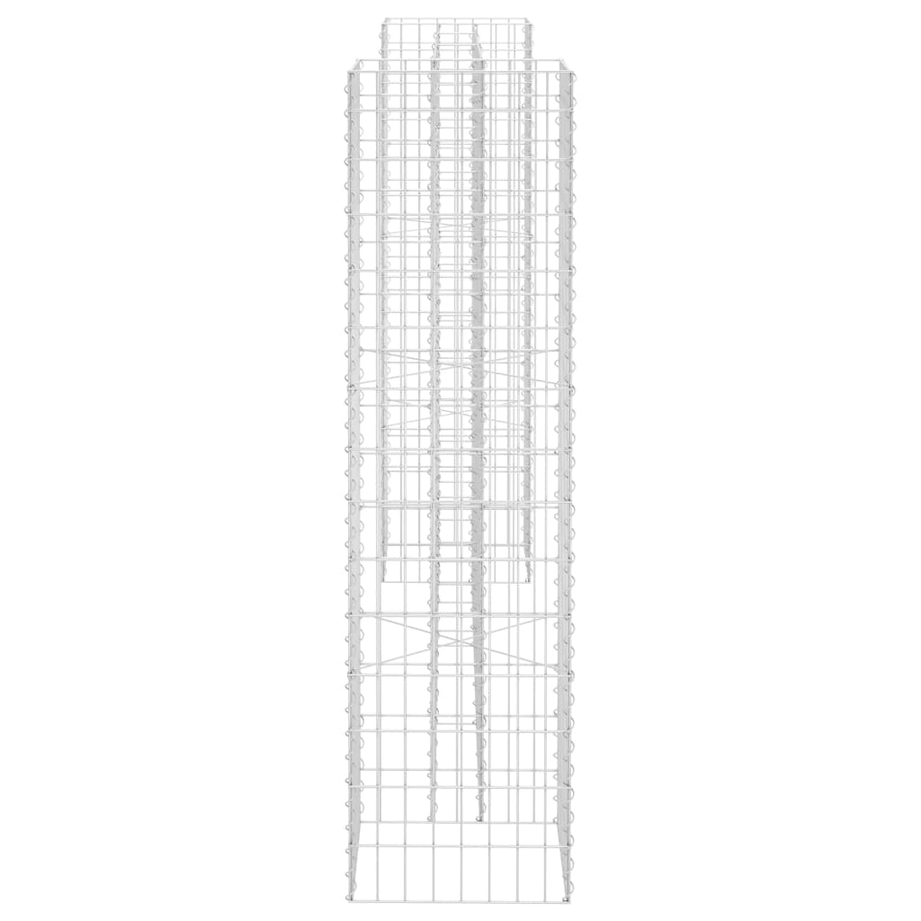 Gabion plantenbak H-vormig 260x40x150 cm staaldraad is nu te koop bij PeponiXL, paradijselijk wonen!