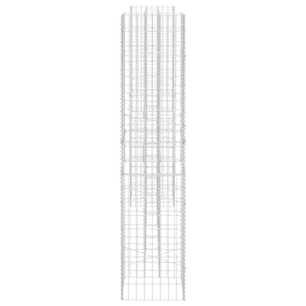 Gabion plantenbak H-vormig 260x40x180 cm staaldraad is nu te koop bij PeponiXL, paradijselijk wonen!