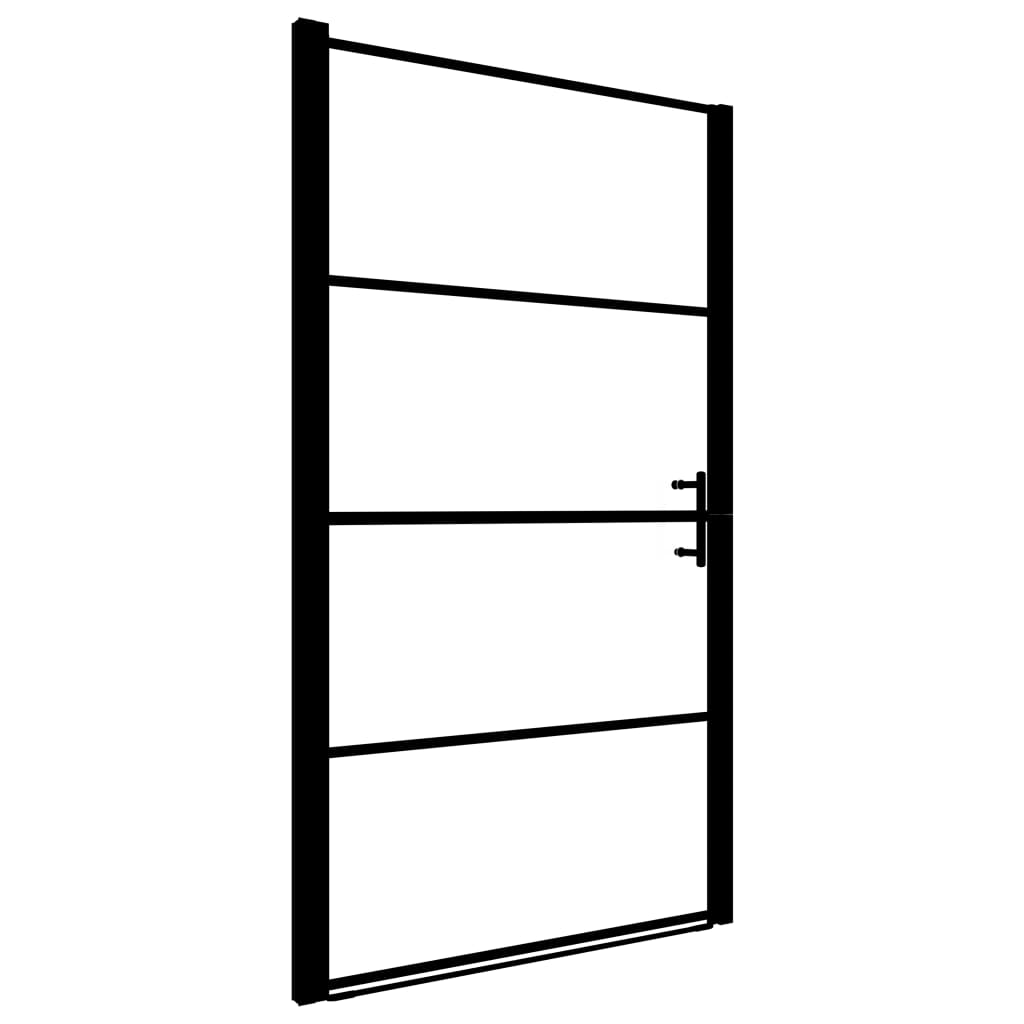 Douchedeur 91x195 cm gehard glas zwart is nu te koop bij PeponiXL, paradijselijk wonen!