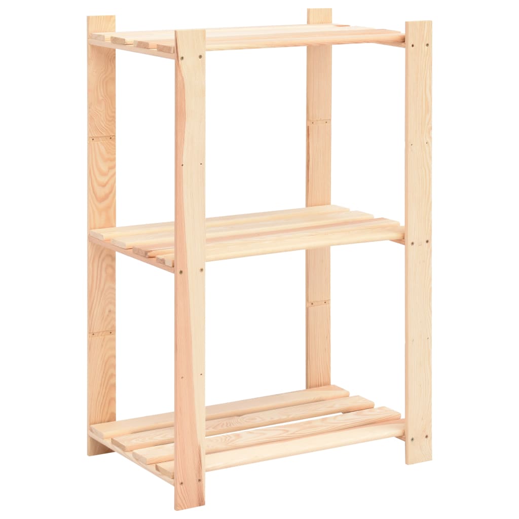 Opbergrek 3-laags 60x38x90 cm massief grenenhout 150 kg is nu te koop bij PeponiXL, paradijselijk wonen!
