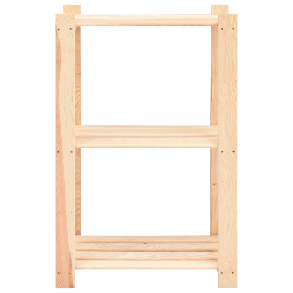 Opbergrek 3-laags 60x38x90 cm massief grenenhout 150 kg is nu te koop bij PeponiXL, paradijselijk wonen!