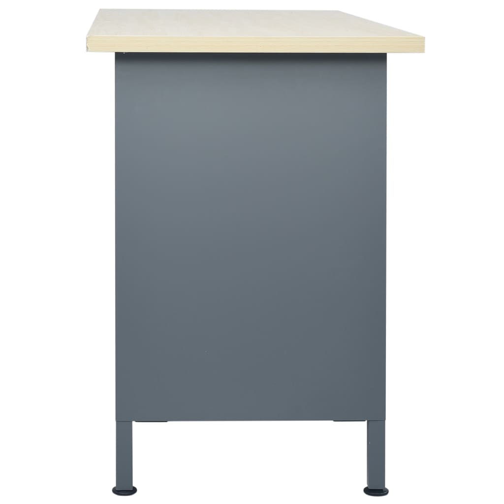 Werkbank 120x60x85 cm staal zwart is nu te koop bij PeponiXL, paradijselijk wonen!