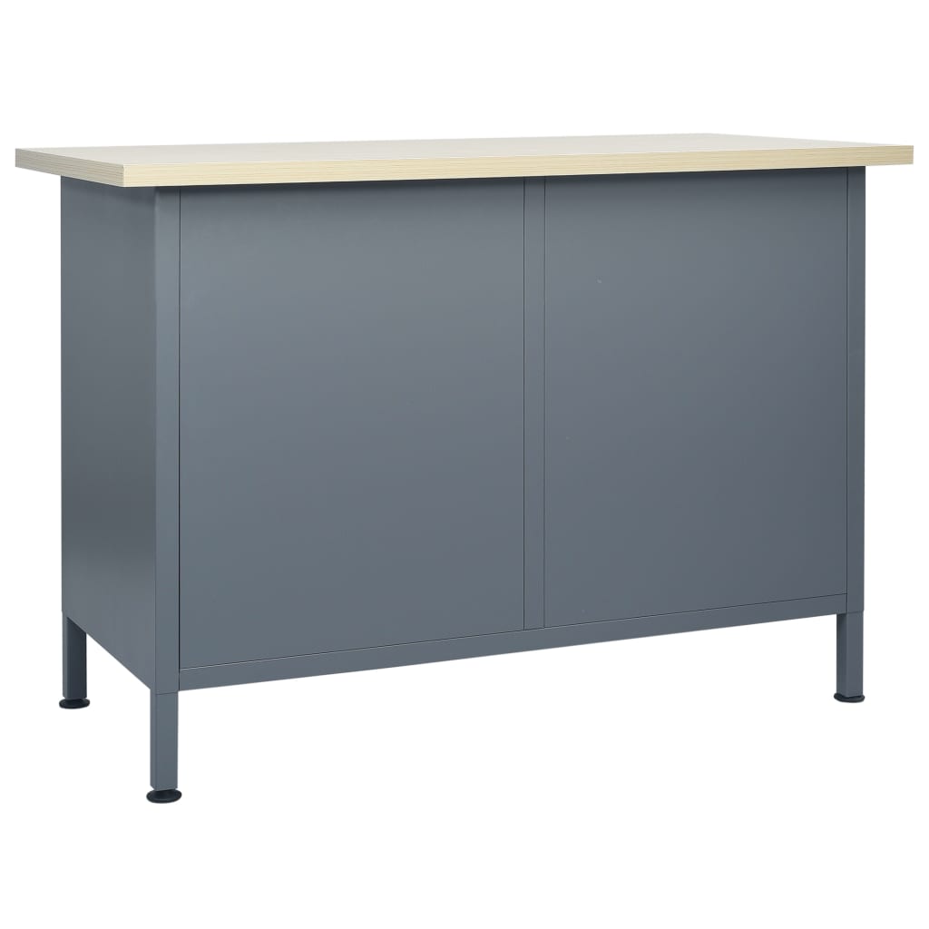 Werkbank 120x60x85 cm staal zwart is nu te koop bij PeponiXL, paradijselijk wonen!
