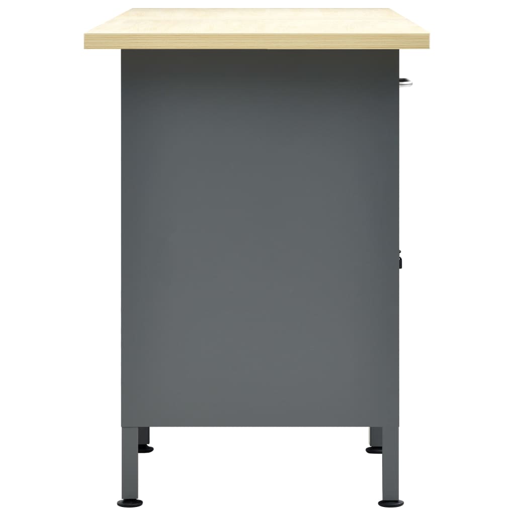 Werkbank 160x60x85 cm staal zwart is nu te koop bij PeponiXL, paradijselijk wonen!