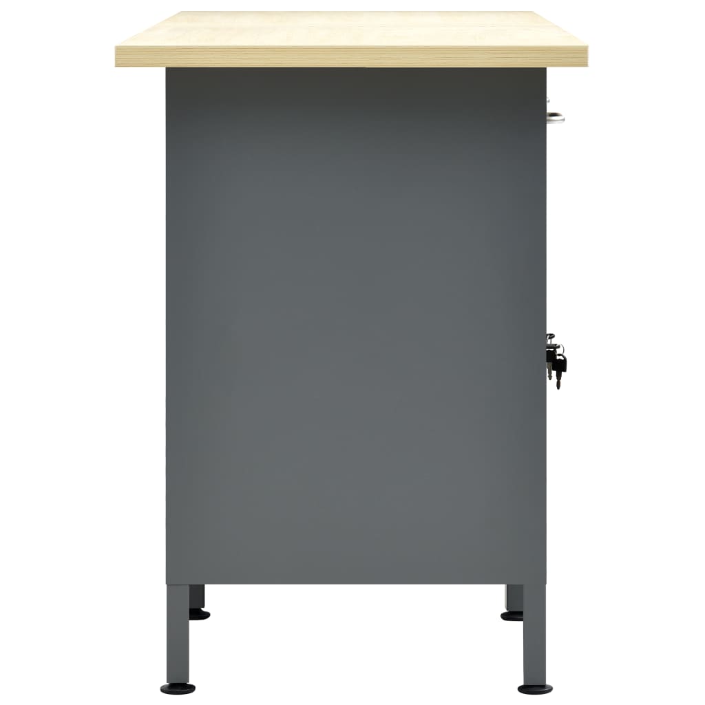 Werkbank 160x60x85 cm staal zwart is nu te koop bij PeponiXL, paradijselijk wonen!