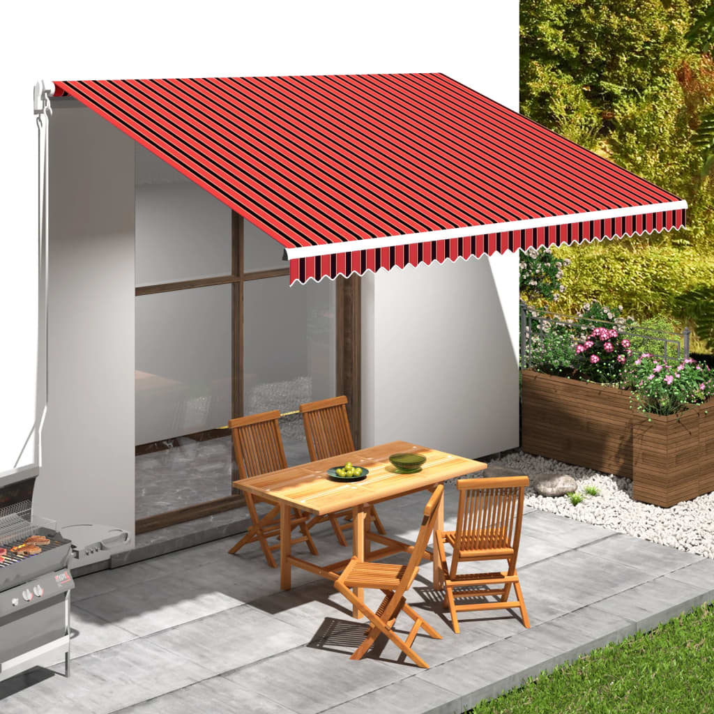Luifeldoek 4,5x3 m canvas oranje en bruin is nu te koop bij PeponiXL, paradijselijk wonen!