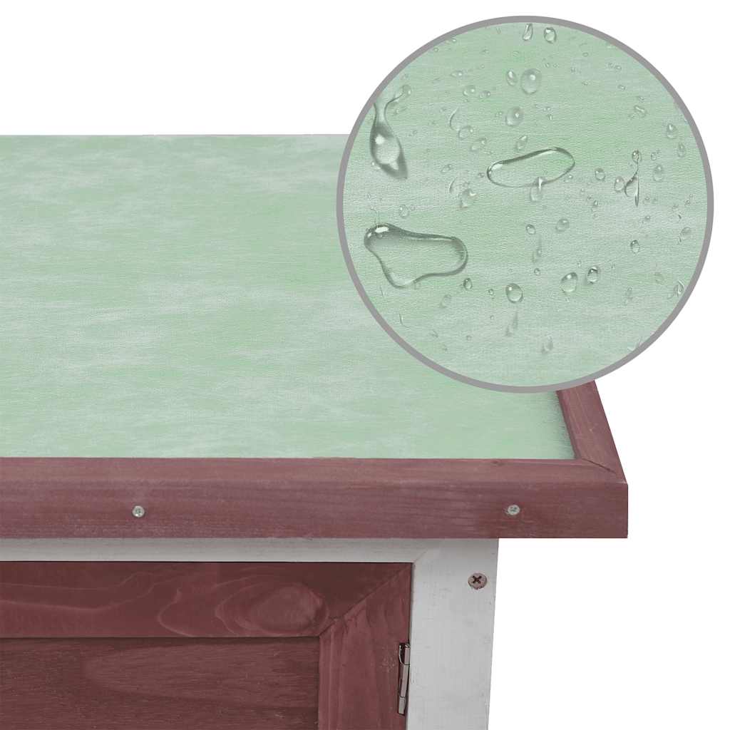 Konijnenhok voor buiten met 1 verdieping hout bruin is nu te koop bij PeponiXL, paradijselijk wonen!