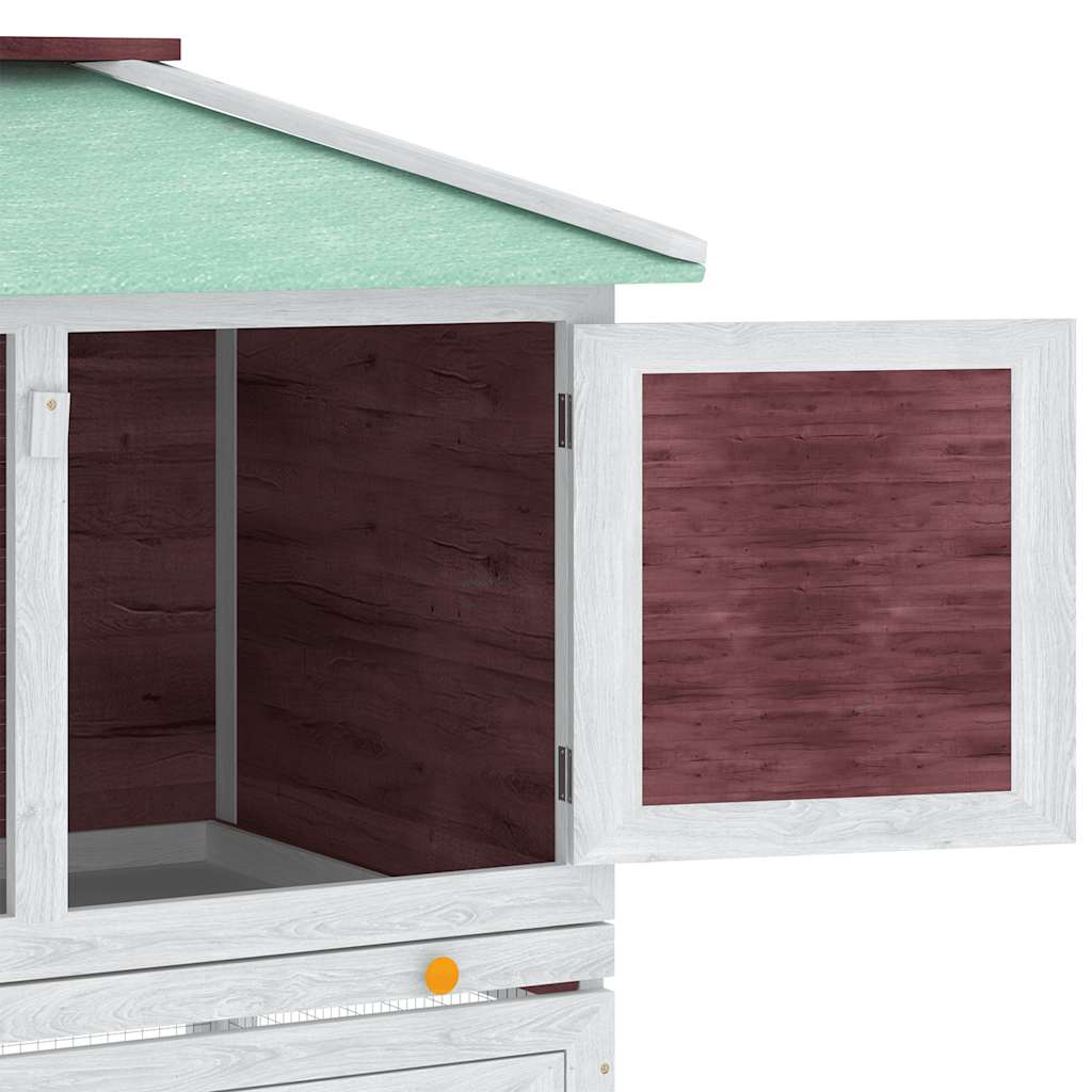 Konijnenhok twee verdiepingen hout bruin is nu te koop bij PeponiXL, paradijselijk wonen!