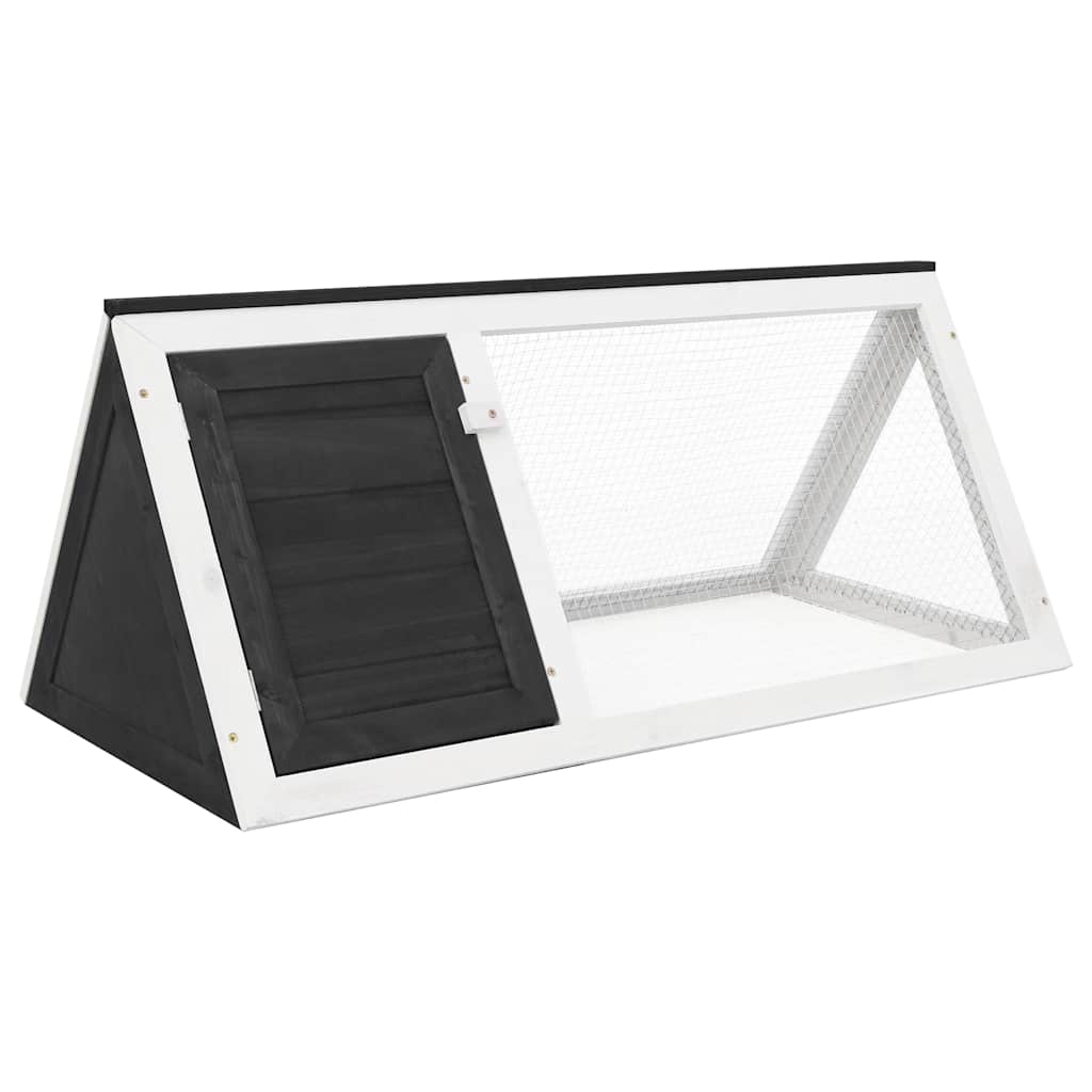 Konijnenhok hout grijs is nu te koop bij PeponiXL, paradijselijk wonen!
