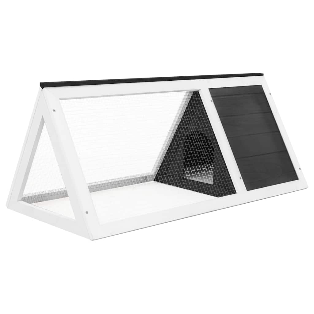 Konijnenhok hout grijs is nu te koop bij PeponiXL, paradijselijk wonen!