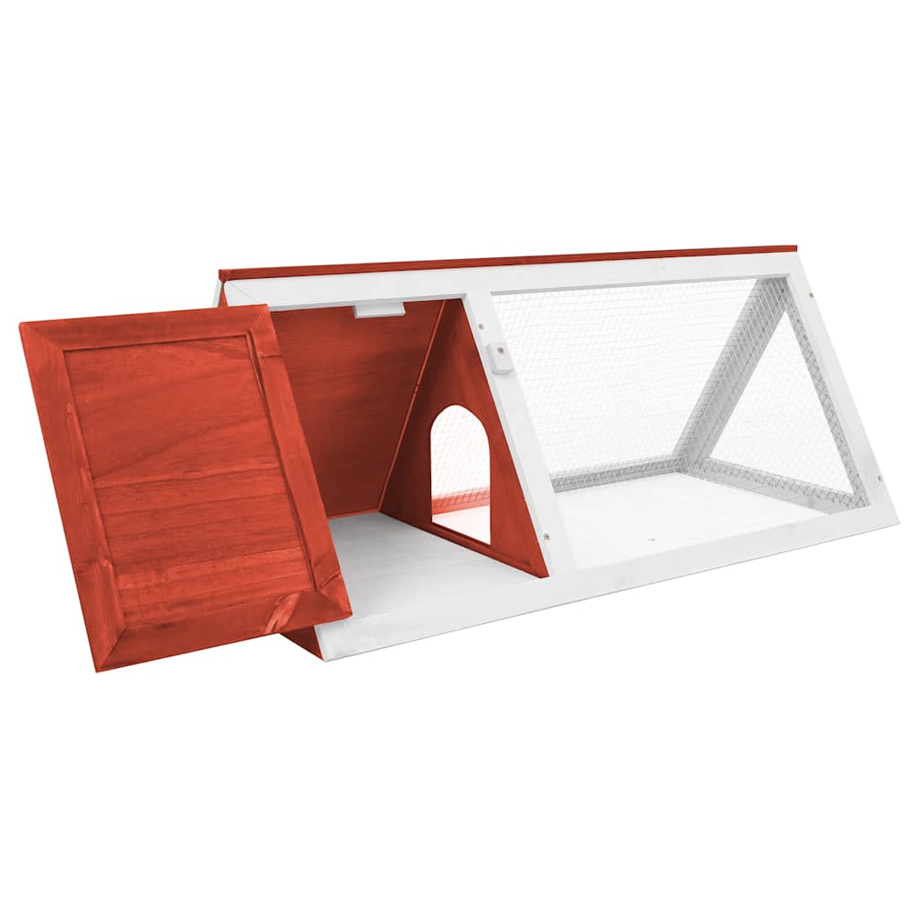 Konijnenhok hout rood is nu te koop bij PeponiXL, paradijselijk wonen!