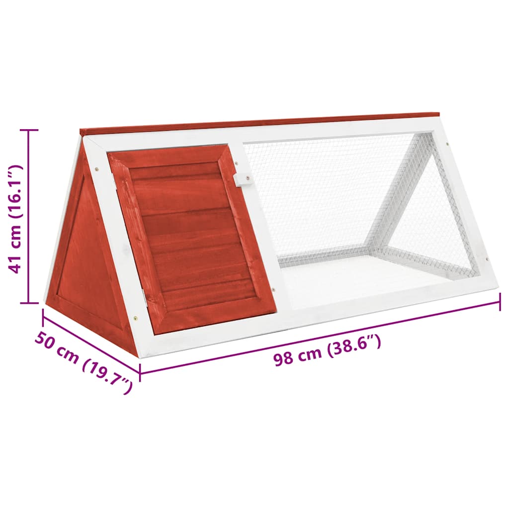 Konijnenhok hout rood is nu te koop bij PeponiXL, paradijselijk wonen!