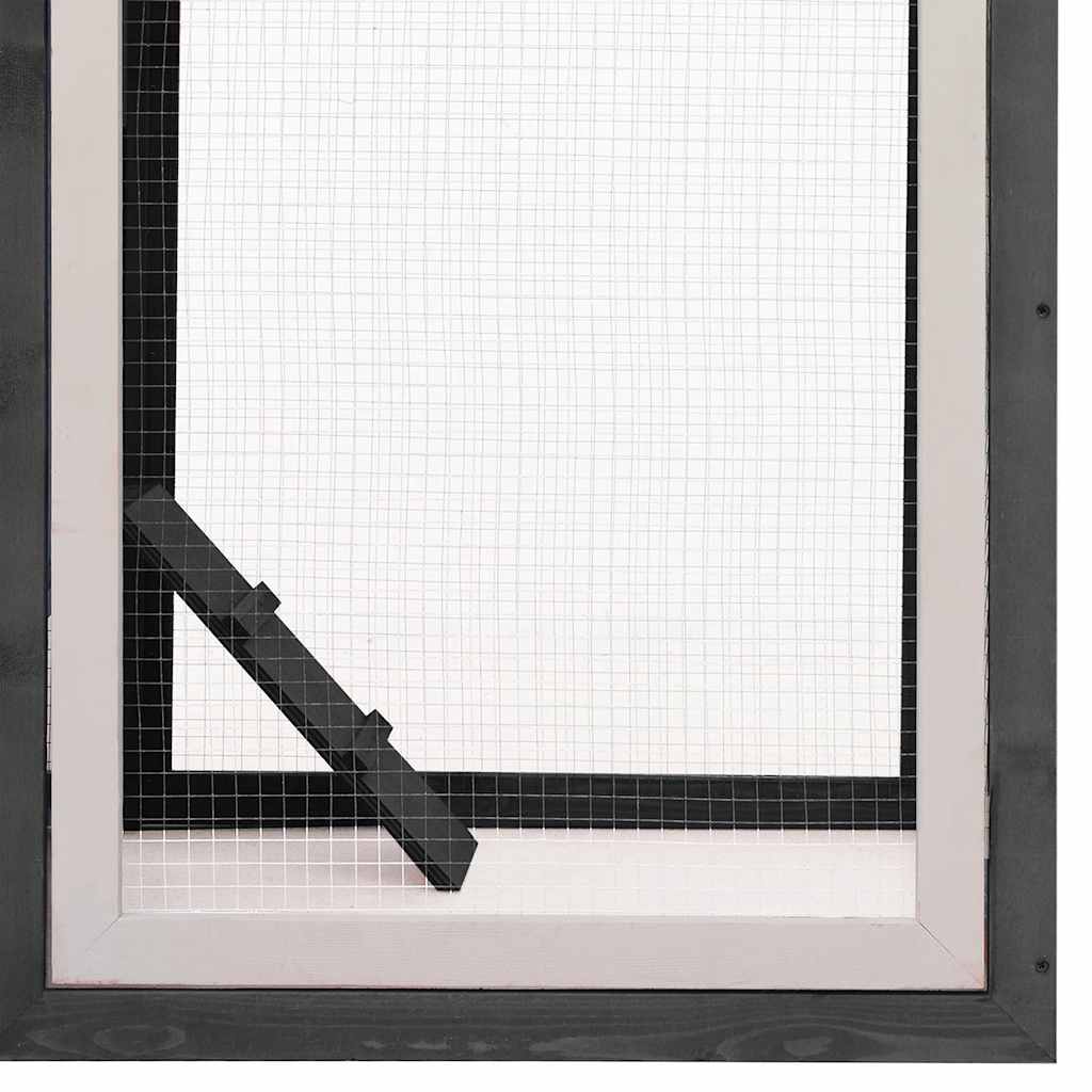 Kippenhok 170x81x110 cm massief grenen- en vurenhout grijs is nu te koop bij PeponiXL, paradijselijk wonen!