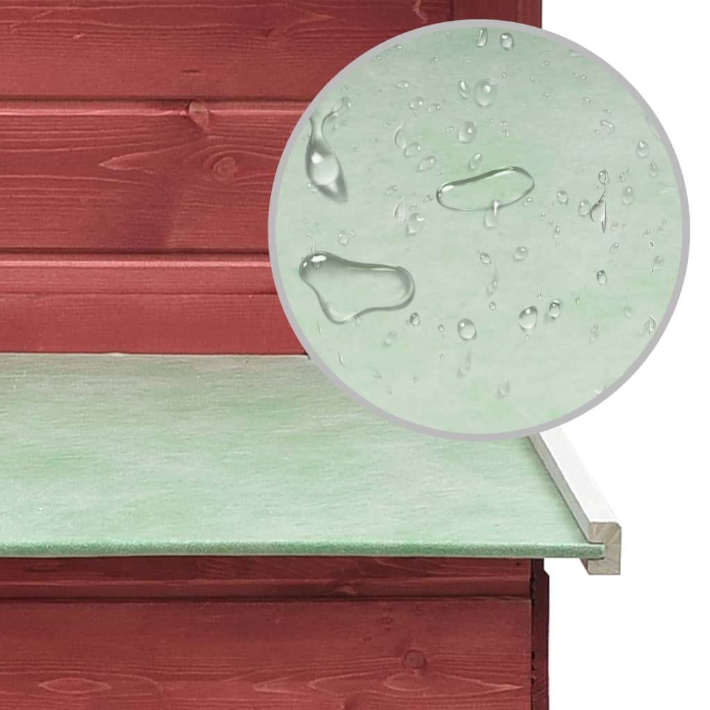 Kippenhok 170x81x110 cm massief grenen- en vurenhout rood is nu te koop bij PeponiXL, paradijselijk wonen!