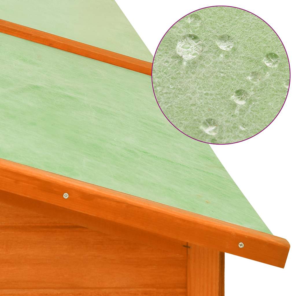 Konijnenhok voor buiten met ren massief vurenhout bruin is nu te koop bij PeponiXL, paradijselijk wonen!