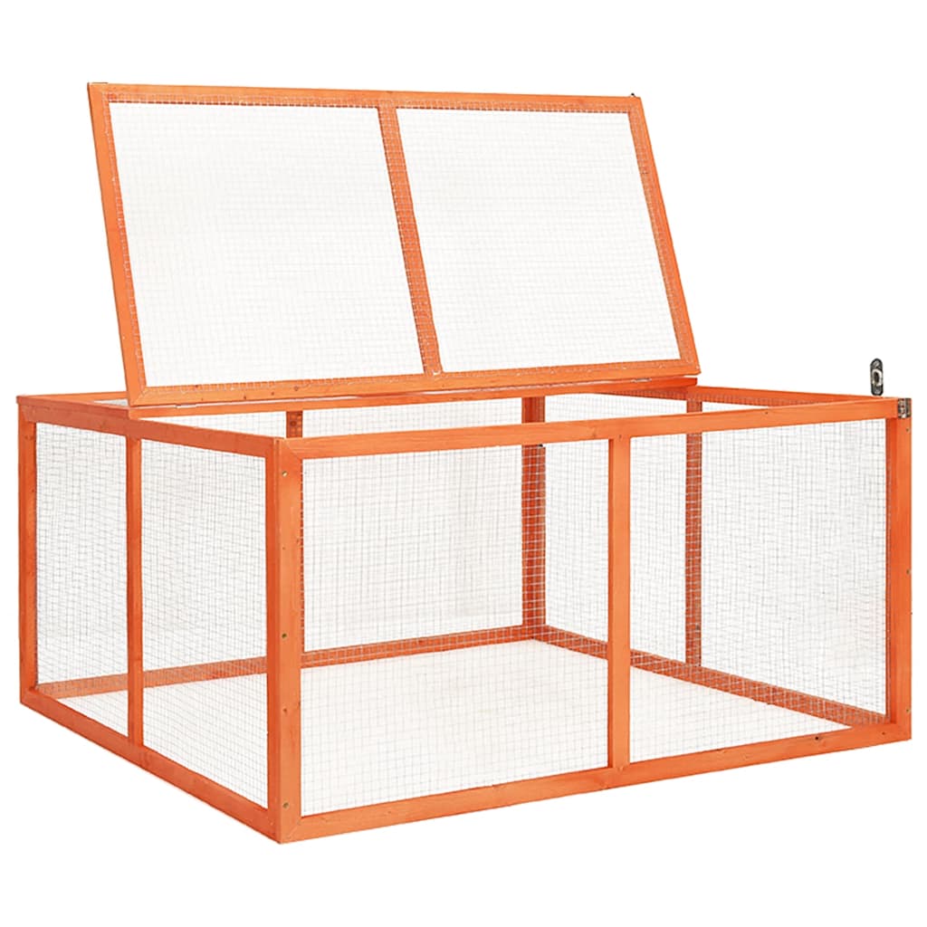 Konijnenhok 124x120x60 cm massief vurenhout is nu te koop bij PeponiXL, paradijselijk wonen!