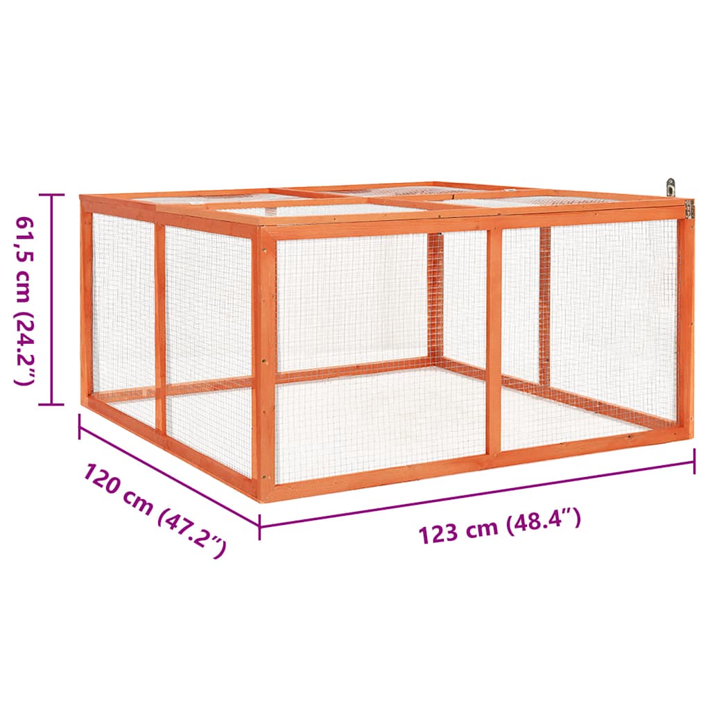 Konijnenhok 124x120x60 cm massief vurenhout is nu te koop bij PeponiXL, paradijselijk wonen!