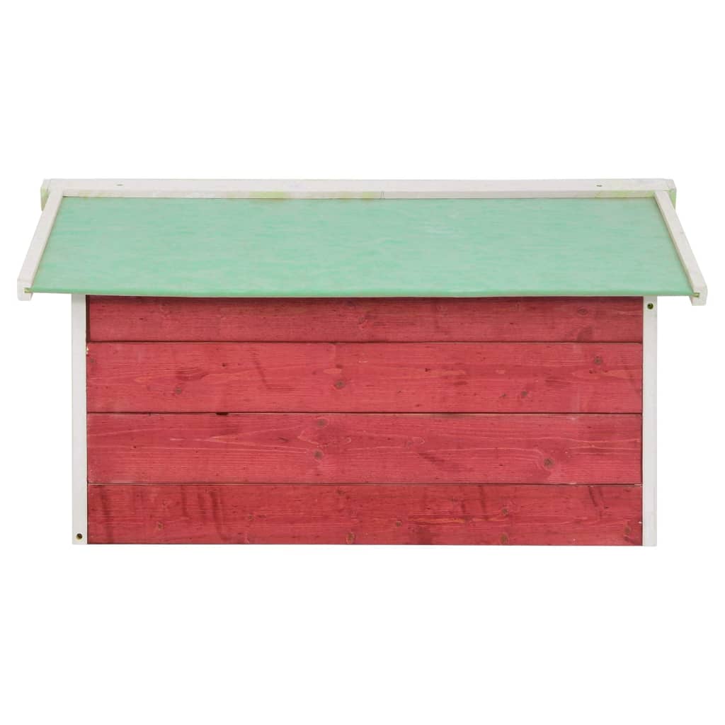 Overkapping voor grasmaaier 72x87x50 cm vurenhout rood en wit is nu te koop bij PeponiXL, paradijselijk wonen!