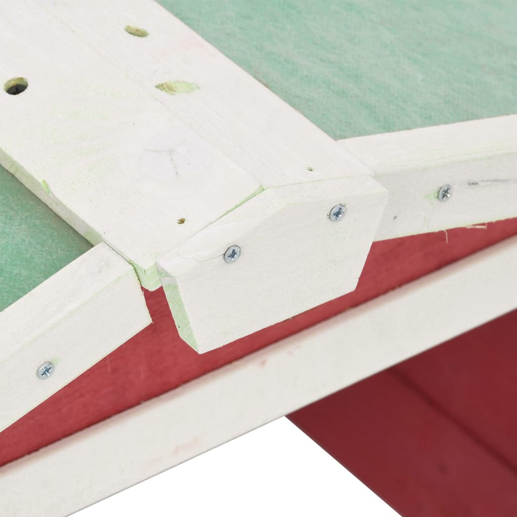 Overkapping voor grasmaaier 72x87x50 cm vurenhout rood en wit is nu te koop bij PeponiXL, paradijselijk wonen!