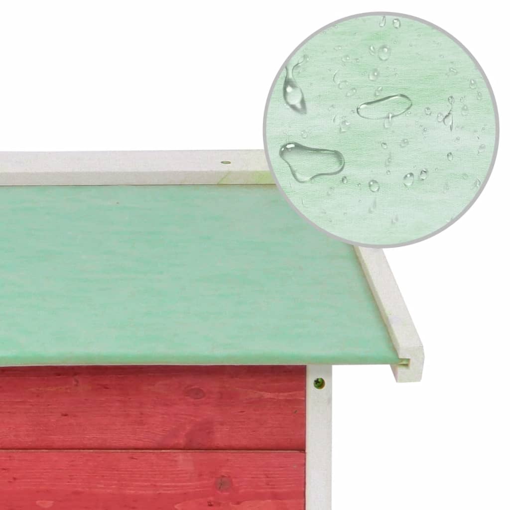 Overkapping voor grasmaaier 72x87x50 cm vurenhout rood en wit is nu te koop bij PeponiXL, paradijselijk wonen!