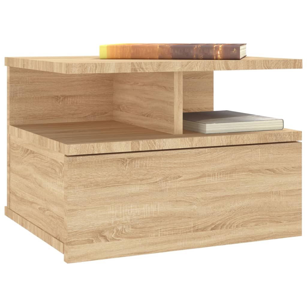 Nachtkastjes 2 st 40x31x27 cm bewerkt hout sonoma eikenkleurig is nu te koop bij PeponiXL, paradijselijk wonen!