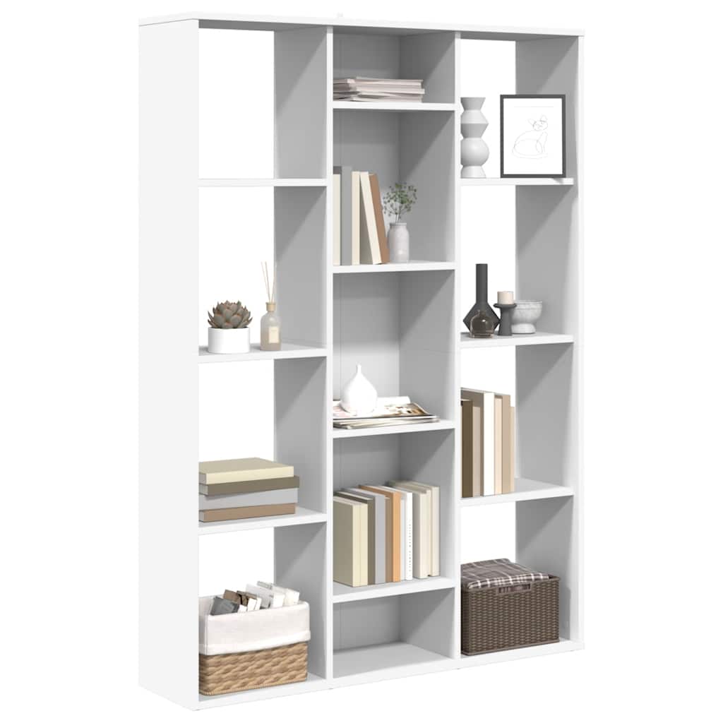 Kamerscherm/boekenkast 100x24x140 cm bewerkt hout wit is nu te koop bij PeponiXL, paradijselijk wonen!