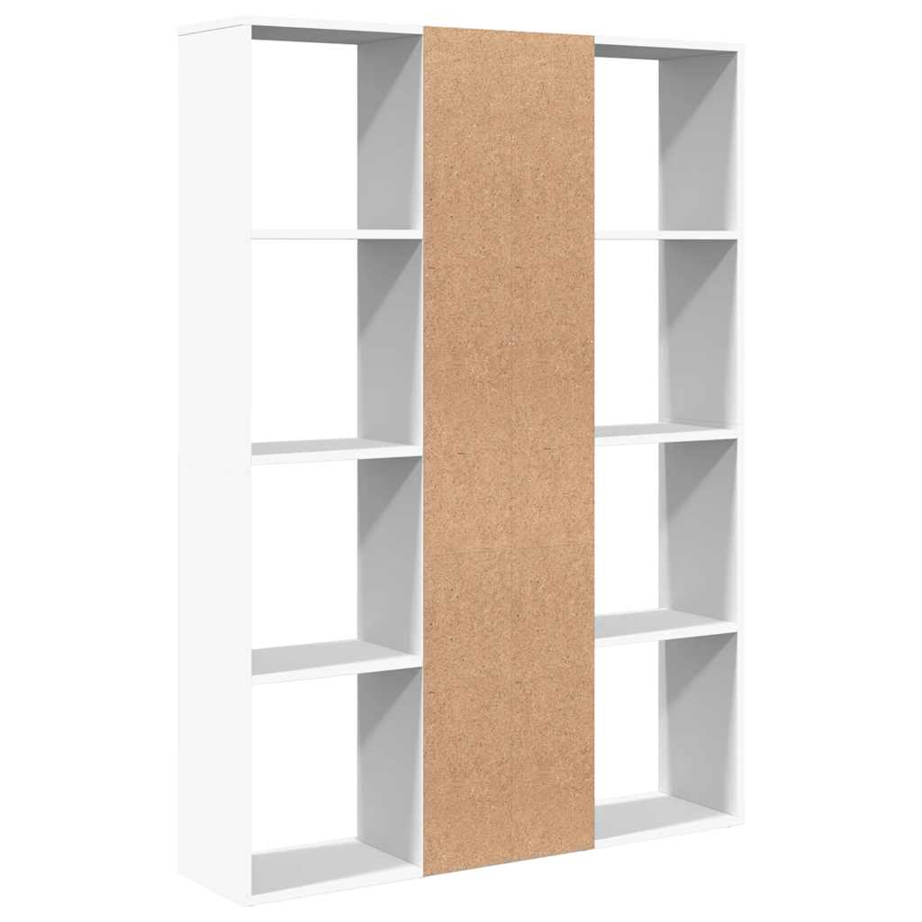 Kamerscherm/boekenkast 100x24x140 cm bewerkt hout wit is nu te koop bij PeponiXL, paradijselijk wonen!