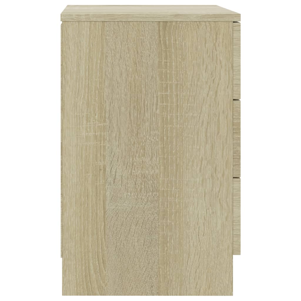 Nachtkastjes 2 st 38x35x56 cm bewerkt hout sonoma eikenkleurig is nu te koop bij PeponiXL, paradijselijk wonen!