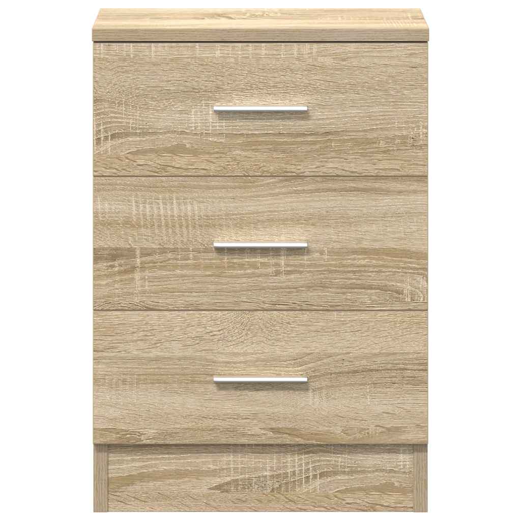 Nachtkastjes 2 st 38x35x56 cm bewerkt hout sonoma eikenkleurig is nu te koop bij PeponiXL, paradijselijk wonen!
