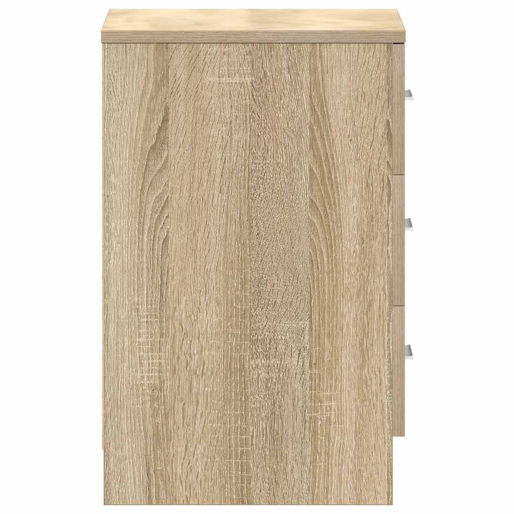 Nachtkastjes 2 st 38x35x56 cm bewerkt hout sonoma eikenkleurig is nu te koop bij PeponiXL, paradijselijk wonen!