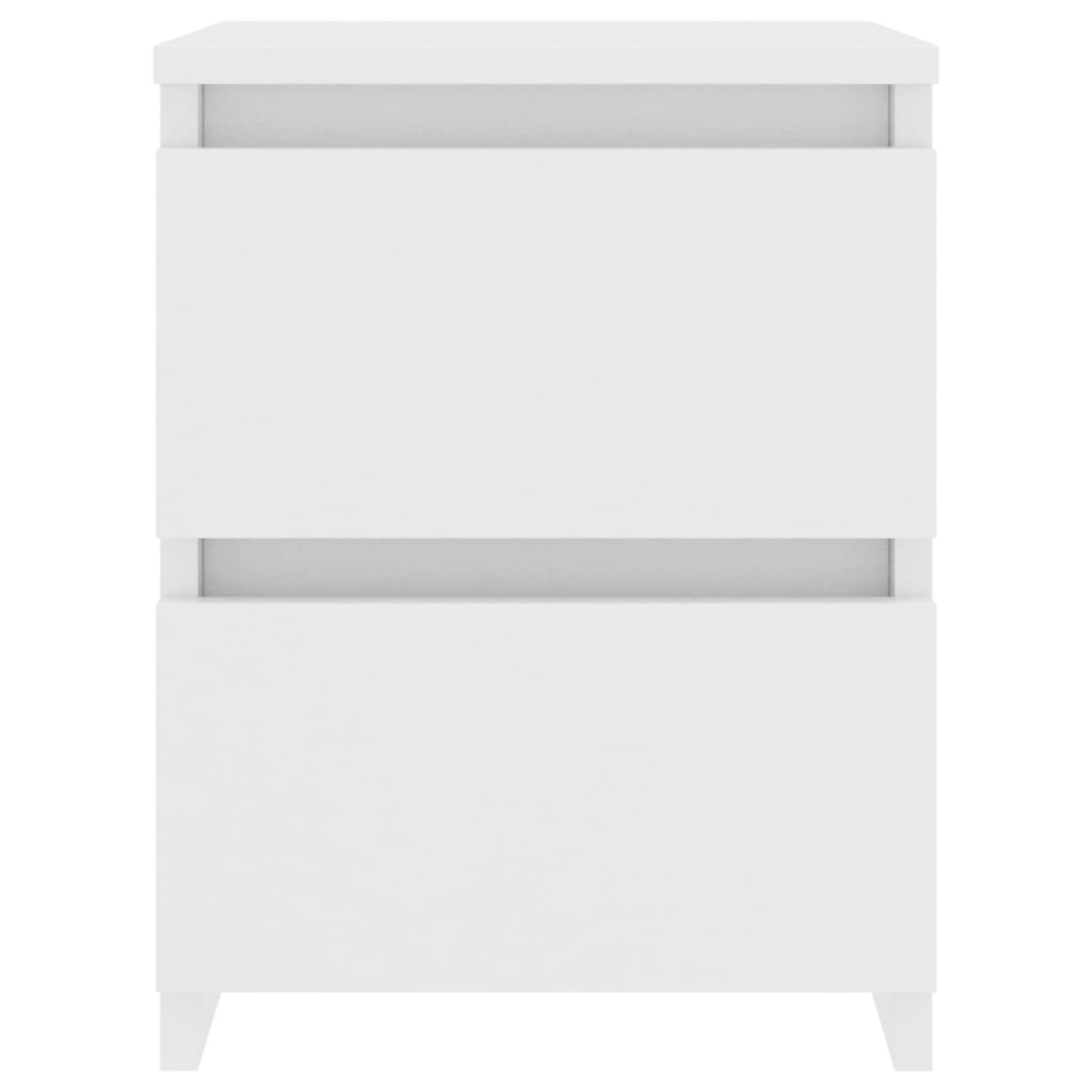 Nachtkastjes 2 st 30x30x40 cm bewerkt hout wit is nu te koop bij PeponiXL, paradijselijk wonen!