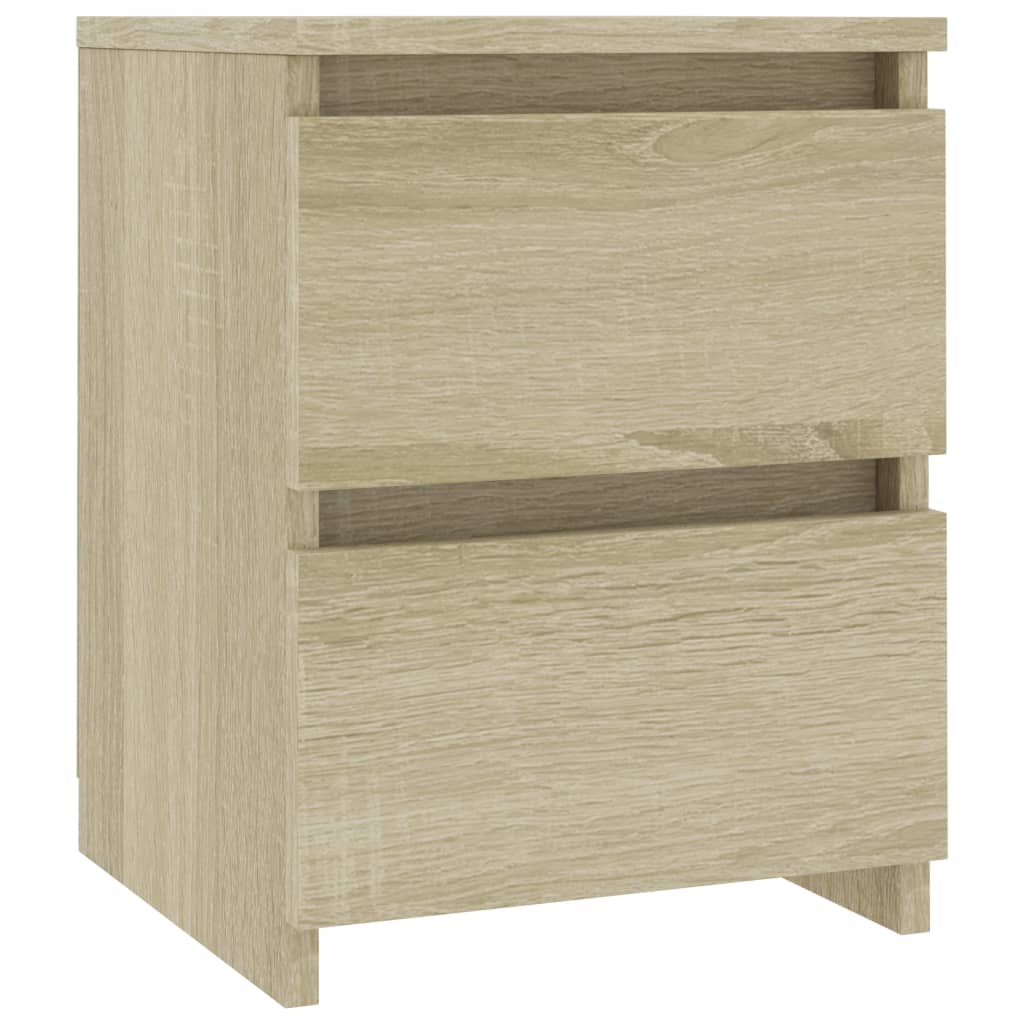 Nachtkastjes 2 st 30x30x40 cm bewerkt hout sonoma eikenkleurig is nu te koop bij PeponiXL, paradijselijk wonen!