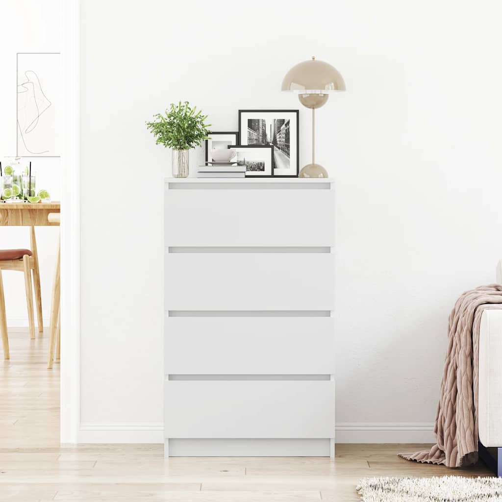 Dressoir 60x35x98,5 cm bewerkt hout wit is nu te koop bij PeponiXL, paradijselijk wonen!