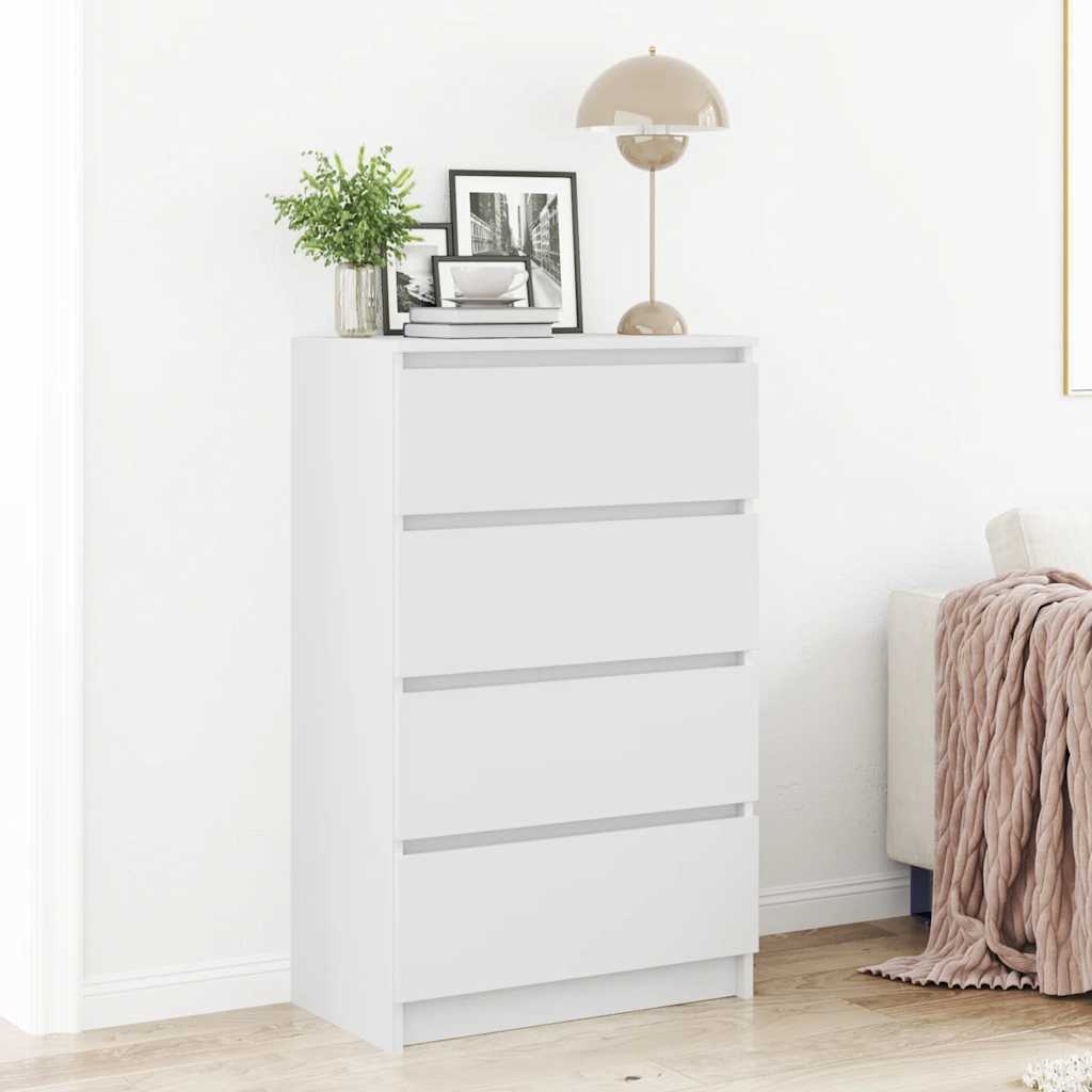 Dressoir 60x35x98,5 cm bewerkt hout wit is nu te koop bij PeponiXL, paradijselijk wonen!