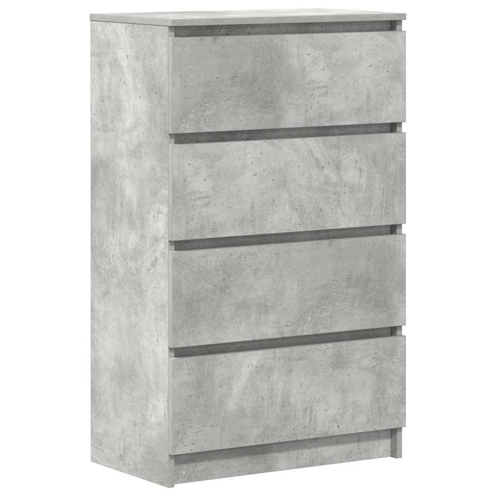 Dressoir 60x35x98,5 cm bewerkt hout betongrijs is nu te koop bij PeponiXL, paradijselijk wonen!