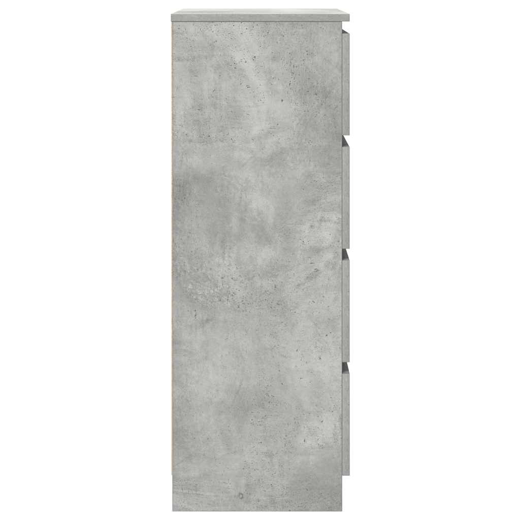 Dressoir 60x35x98,5 cm bewerkt hout betongrijs is nu te koop bij PeponiXL, paradijselijk wonen!