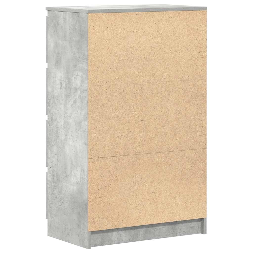 Dressoir 60x35x98,5 cm bewerkt hout betongrijs is nu te koop bij PeponiXL, paradijselijk wonen!