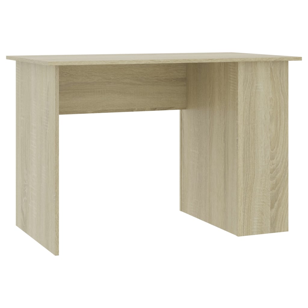 Bureau 110x60x73 cm bewerkt hout sonoma eikenkleurig is nu te koop bij PeponiXL, paradijselijk wonen!