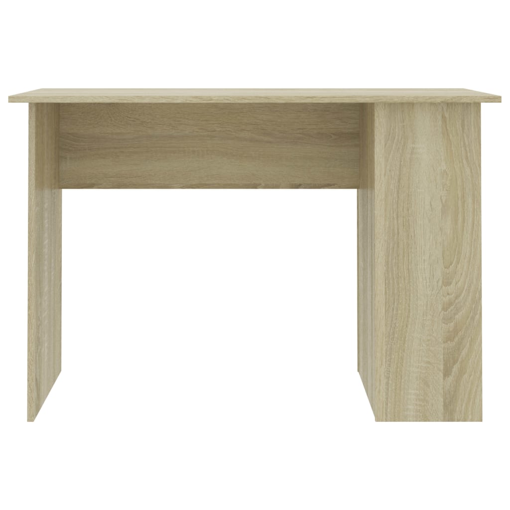 Bureau 110x60x73 cm bewerkt hout sonoma eikenkleurig is nu te koop bij PeponiXL, paradijselijk wonen!