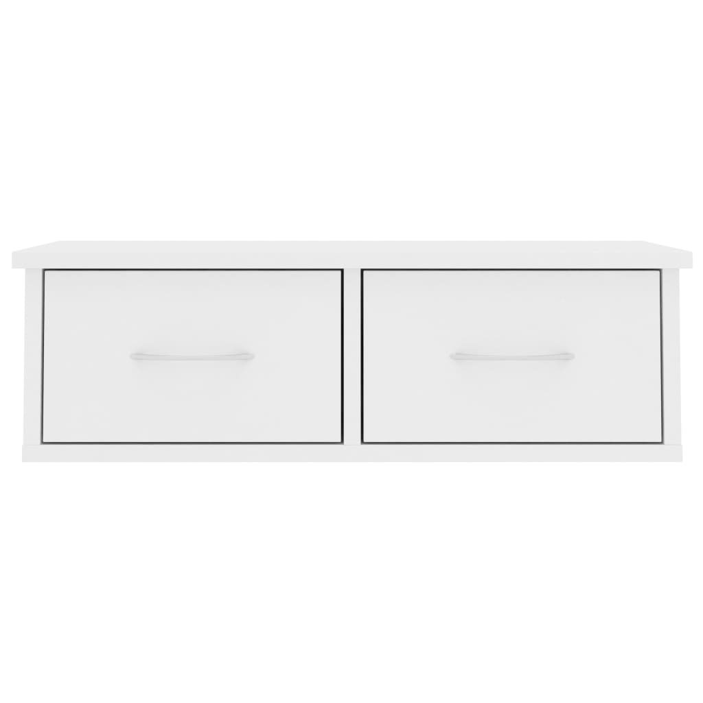Wandschap met lades 60x26x18,5 cm bewerkt hout wit is nu te koop bij PeponiXL, paradijselijk wonen!