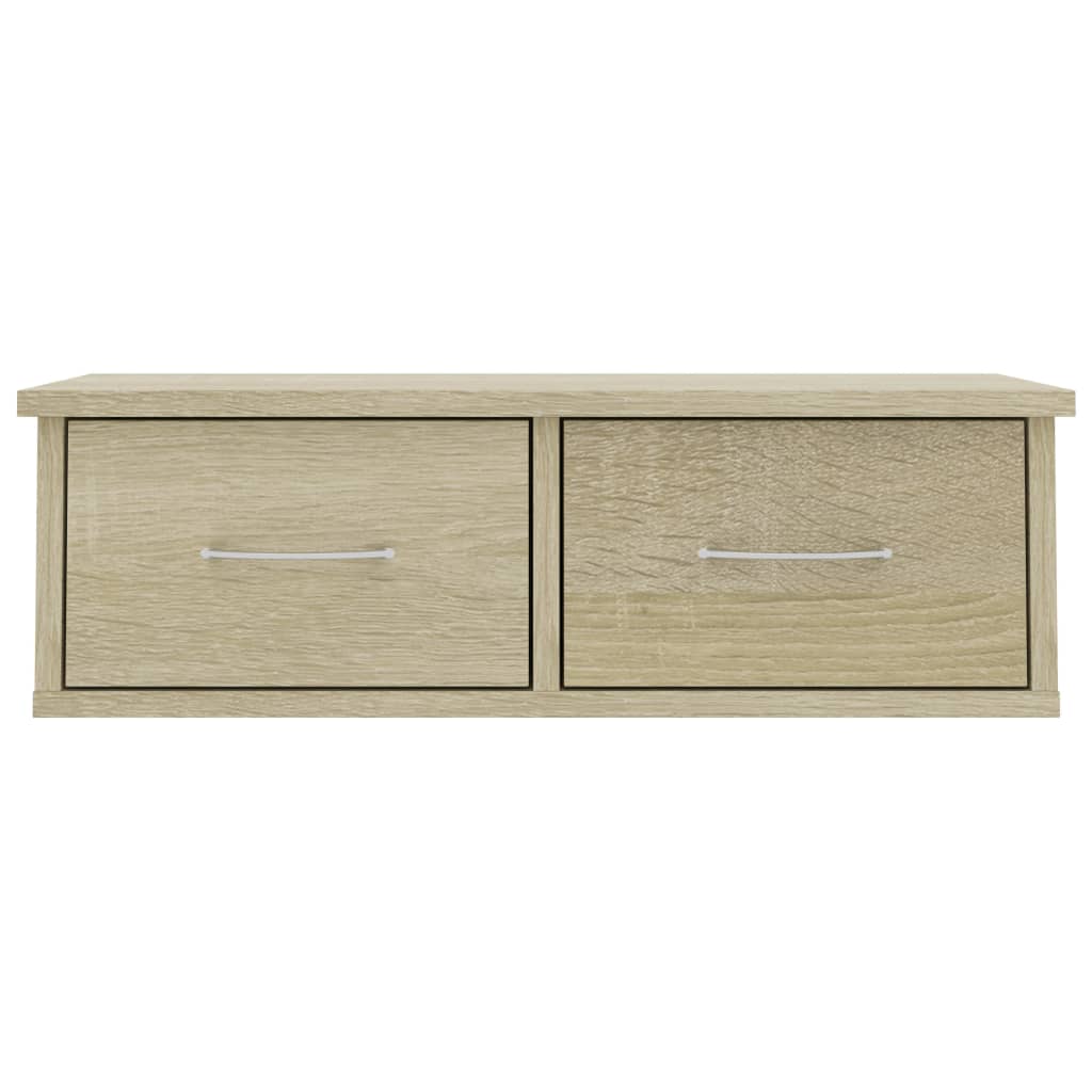 Wandschap met lades 60x26x18,5 cm bewerkt hout sonoma eiken is nu te koop bij PeponiXL, paradijselijk wonen!