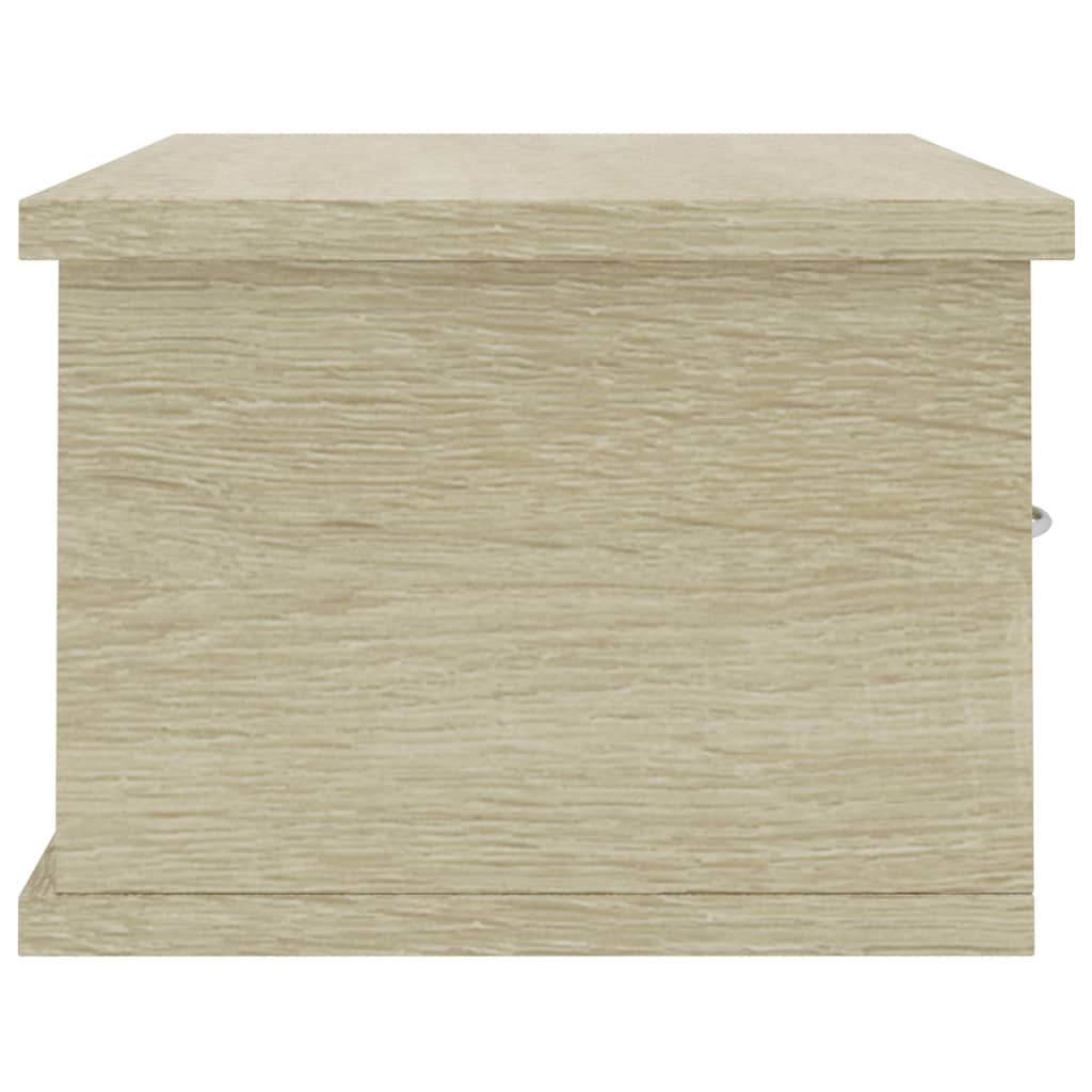 Wandschap met lades 60x26x18,5 cm bewerkt hout sonoma eiken is nu te koop bij PeponiXL, paradijselijk wonen!